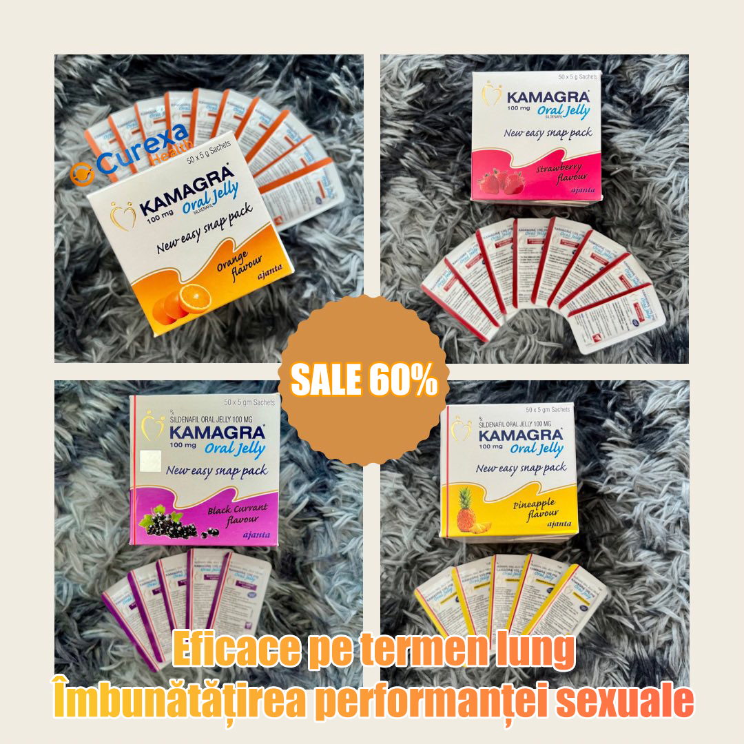 Kamagra Oral Gel 5 pachete, în total 100 mg x 250 plicuri